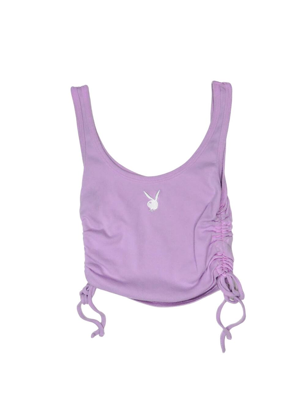 Playboy Pacsun Lilac Purple Ruched Cropped Tank Top XS